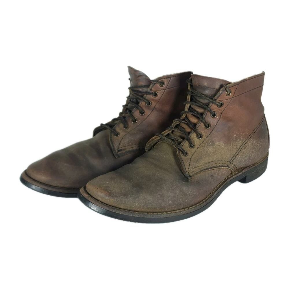 Red Wing Men's Merchant 8064 US10 Amber Brown Leather Lace-Up Boots BMade in USA